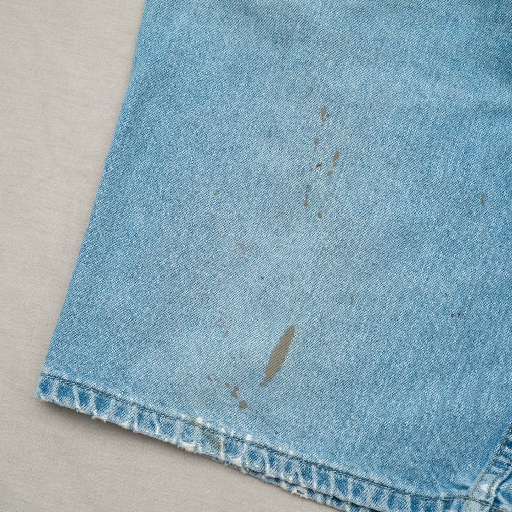 Vintage Bugle Boy Jeans 750 Baggy Denim Jean Shorts 33x9.5 Wide Leg Relaxed - Picture 7 of 13